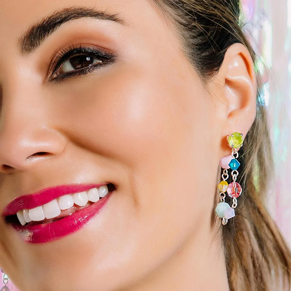 Gelato Pastel Colour Crystal Earrings