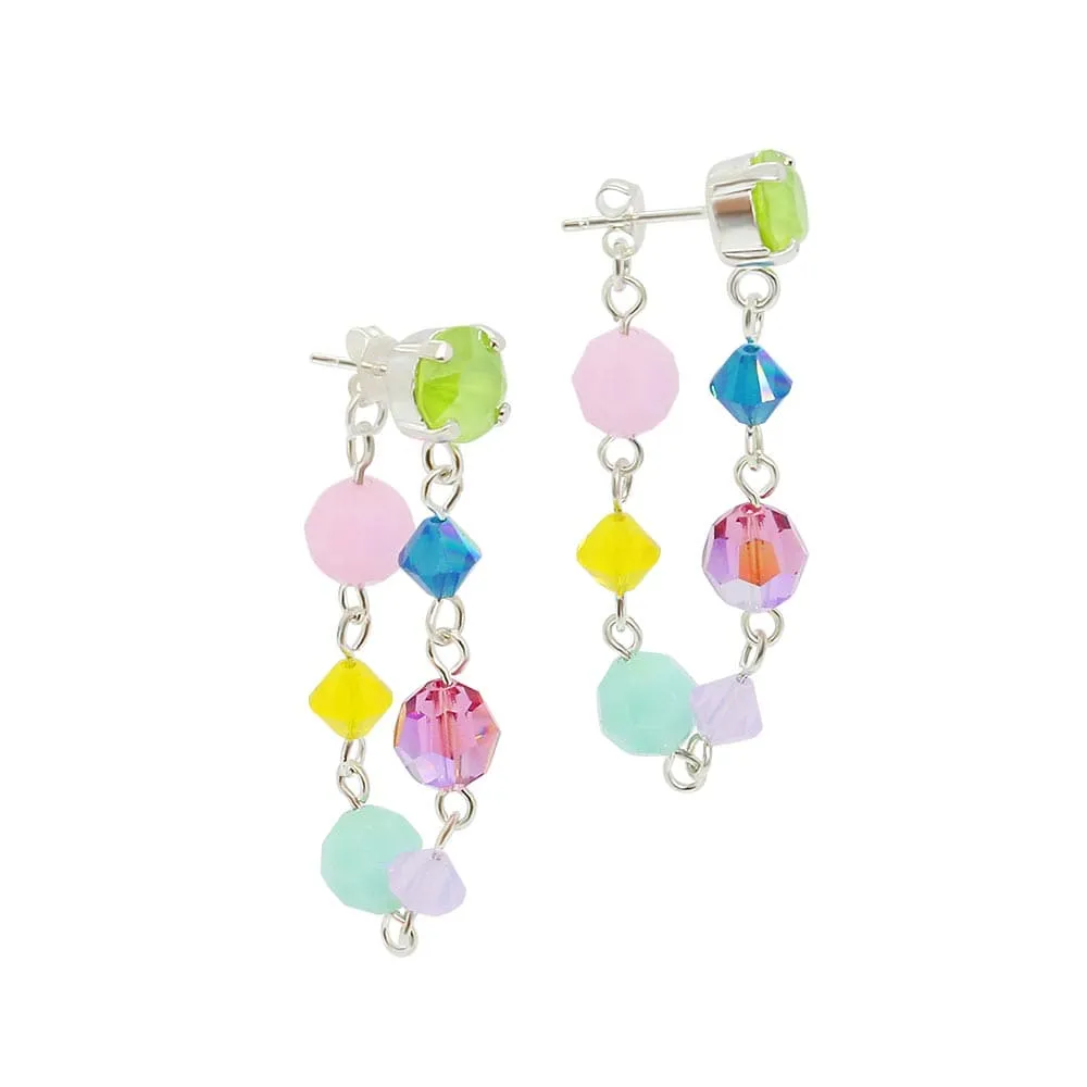 Gelato Pastel Colour Crystal Earrings