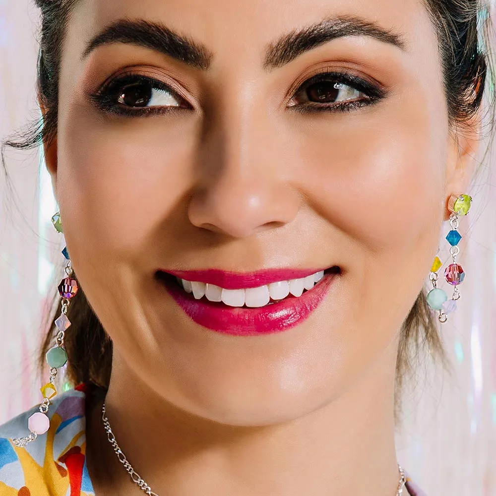 Gelato Pastel Colour Crystal Earrings