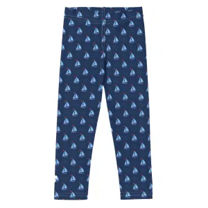 Girls (2T-7) UPF 50 Swim Leggings - Cape Cod Sailboats
