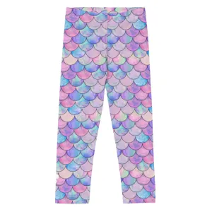 Girls (2T-7) UPF 50 Swim Leggings - Mermaid Scales