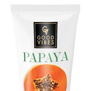 Good Vibes Papaya Glow Peel Off Mask | Tan Removal, Skin Lightening, Hydrating | No Parabens, No Sulphates, No Mineral Oil (50 g)