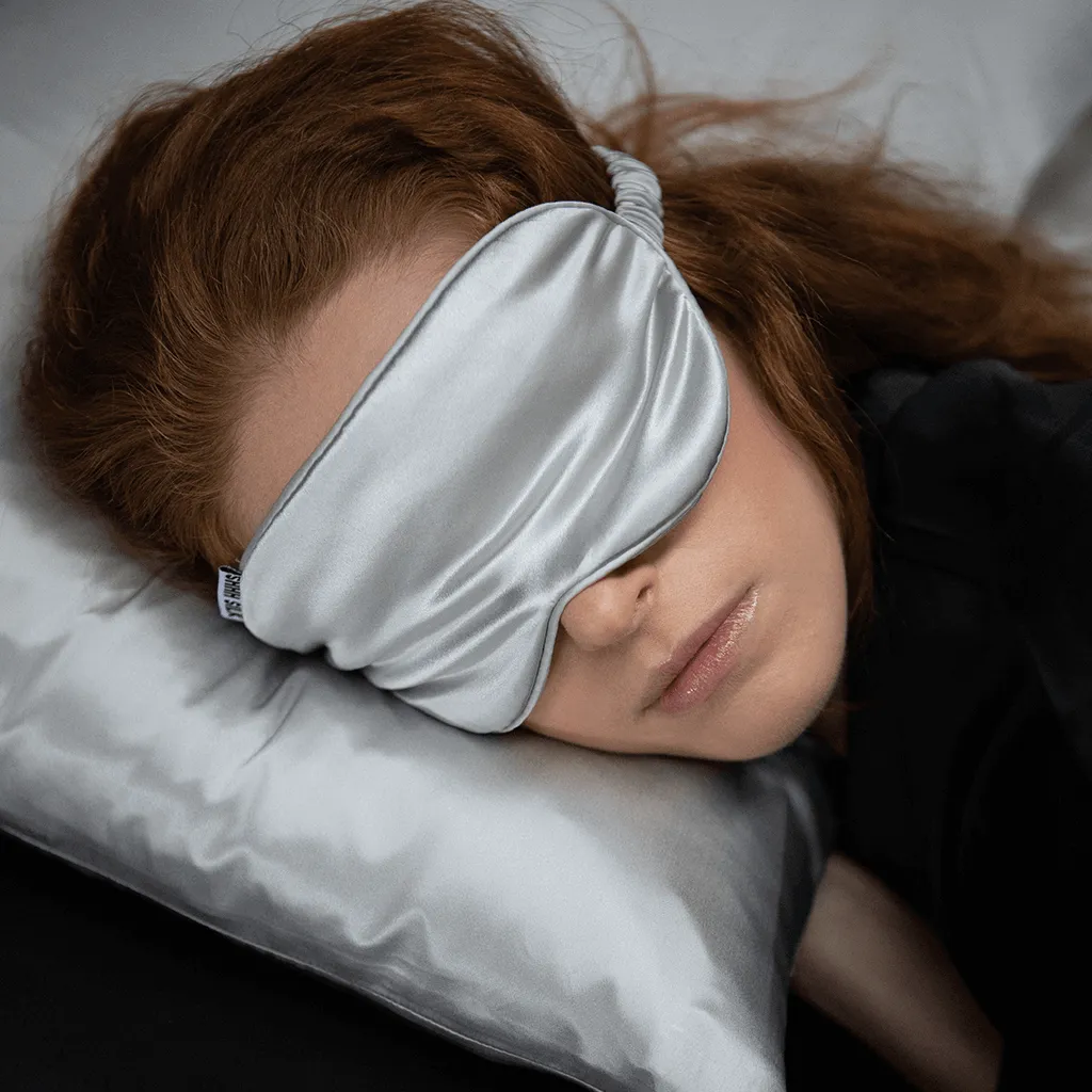 Grey Silk Sleep Mask