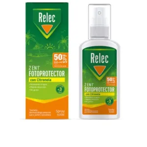 Hygienic sunscreen photoprotector 2-in-1 spray with citronella Spf50 100 ml, Relec