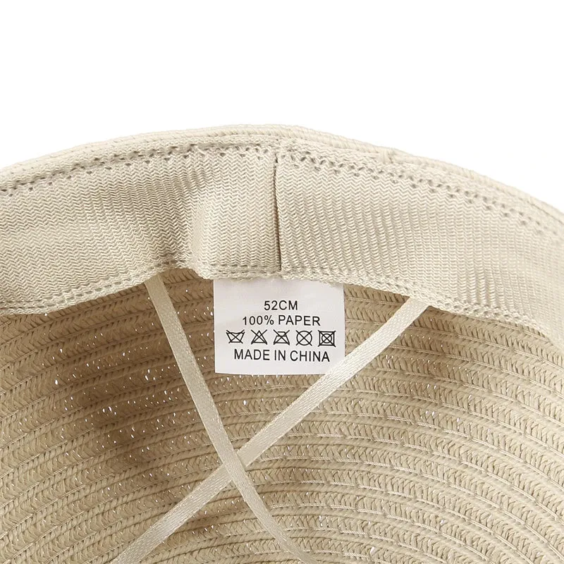 Kid's Military Style Ring Top Straw Hat