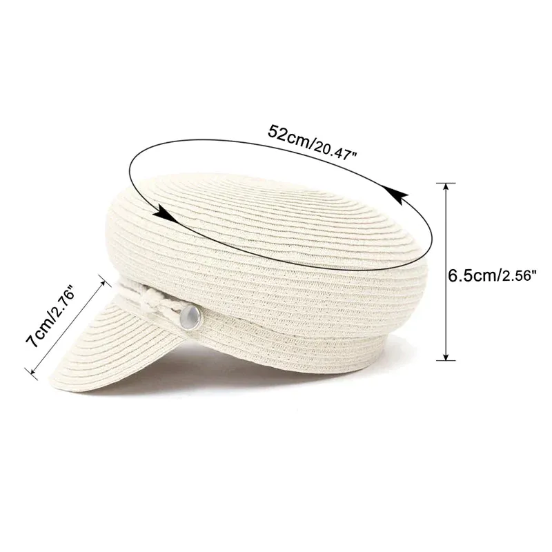 Kid's Military Style Ring Top Straw Hat