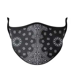 Kids or Adult Mask Ages 8  - Black Bandana