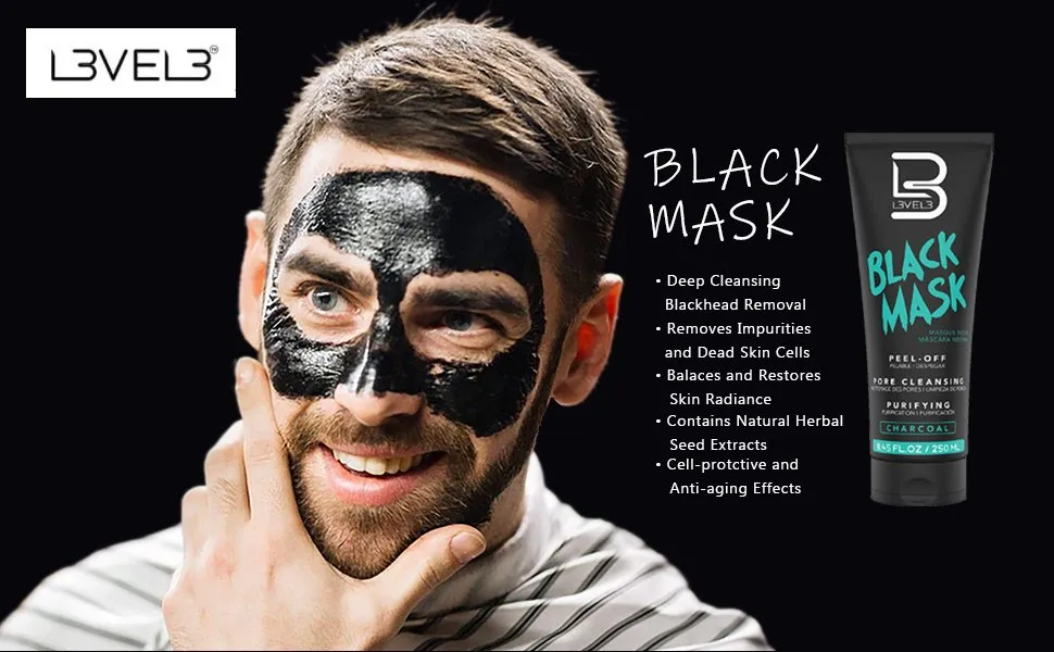 L3VEL3 - Mask, Black Mask Charcoal Peel-Off Face Mask