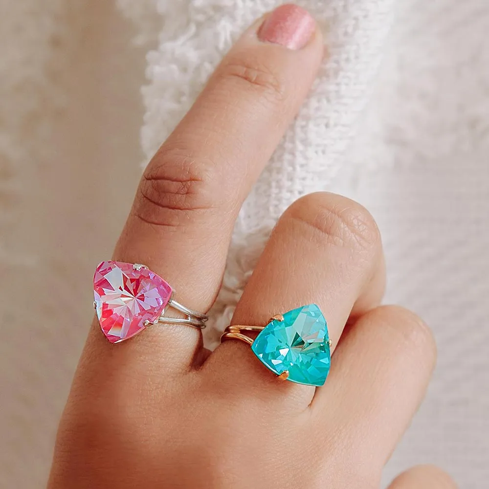 Lissa Crystal Triangle Ring