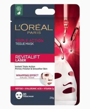 Loreal Paris Loreal Revitalift Laser Triple Action Tissue Mask