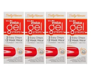 Lot of 4 -sally Hansen Insta Gel Strips, 16-strips Chip Resistant 250 Get Juiced