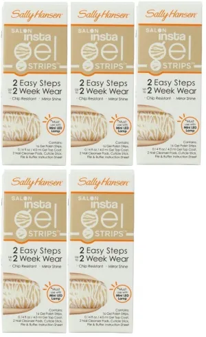 Lot Of 5 - Sally Hansen Insta Gel Strips #380 Faux Real