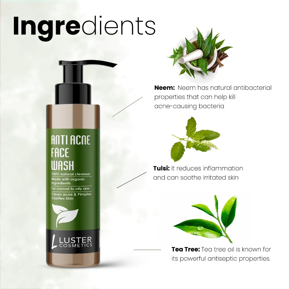 Luster Cosmetics Anti Acne Face Wash - 115ml