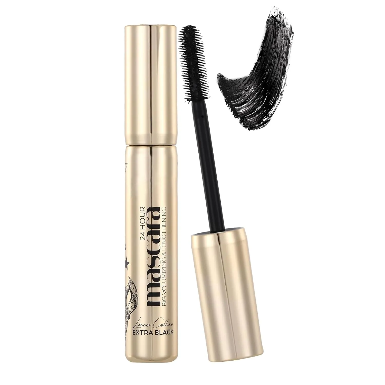 Mascara, Waterproof Mascara, Long Lasting Volume Mascara, Cruelty & Vegan Free and Full-Sized Black Mascara