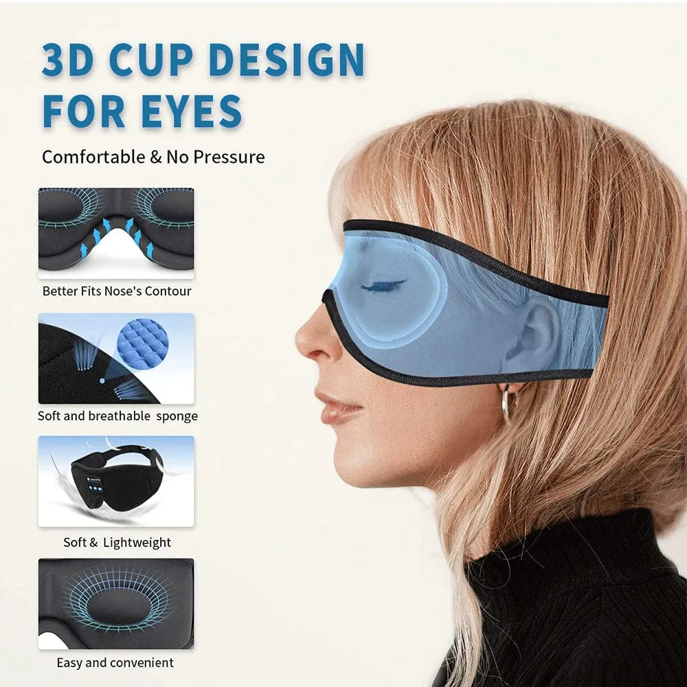 Mask For Sleep Headphones Bluetooth 3d Eye Mask Music Play Sleeping