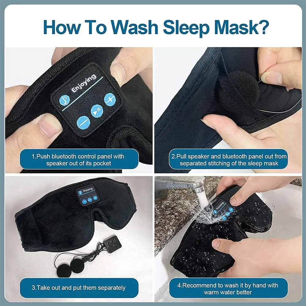 Mask For Sleep Headphones Bluetooth 3d Eye Mask Music Play Sleeping