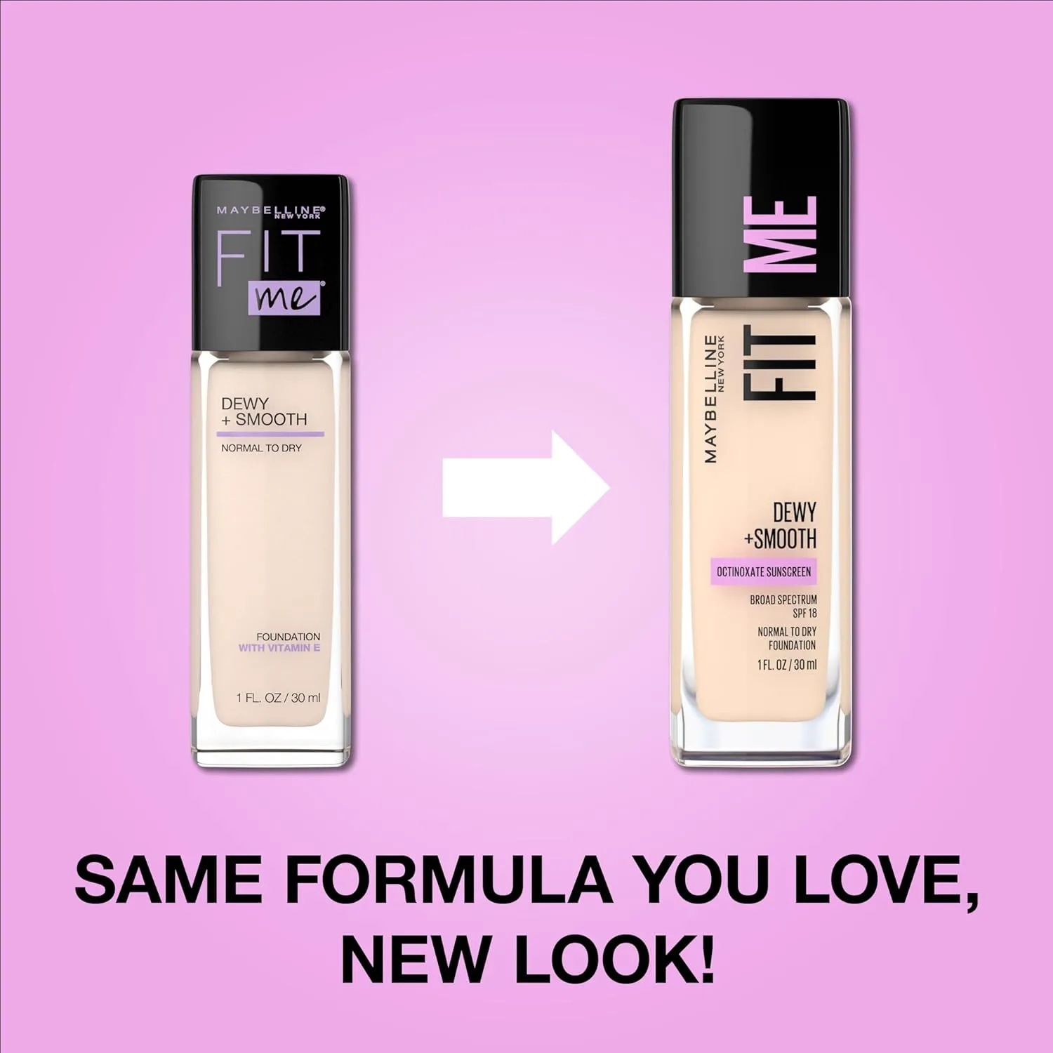 Maybelline Fit Me Dewy   Smooth Liquid Foundation Makeup, Ivory, 1 Count (Packaging May Vary)