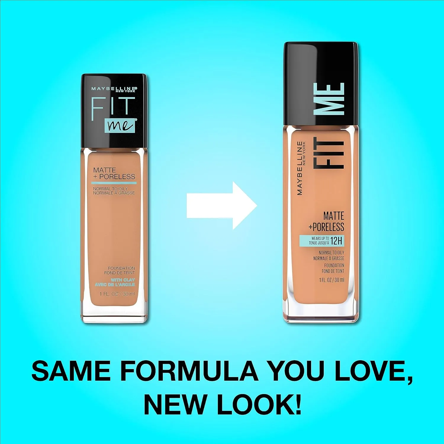 Maybelline Fit Me Matte   Poreless Liquid Oil-Free Foundation Makeup, Classic Tan, 1 Count (Packaging May Vary)