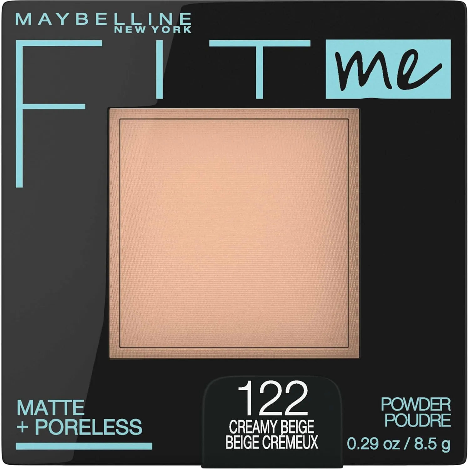 Maybelline Fit Me Matte   Poreless Pressed Face Powder Makeup & Setting Powder, Creamy Beige, 1 Count