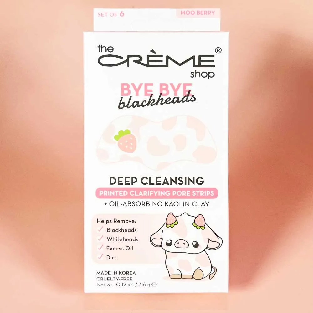 Moo Berry - Bye Bye Blackheads Printed Nose Strips Set of 6 (1 unit)