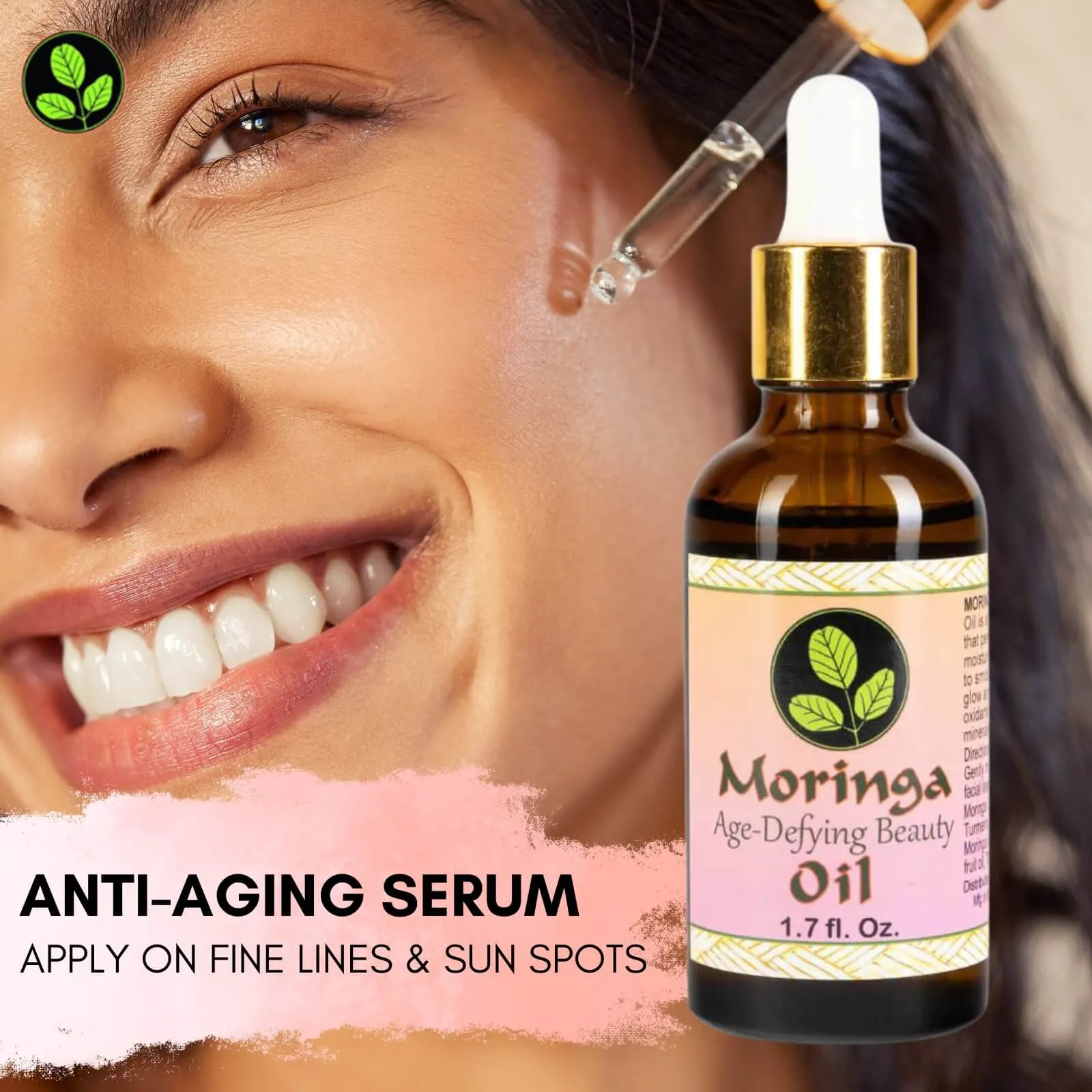 Moringa Age Defying Beauty Oil for Face 1.7 oz