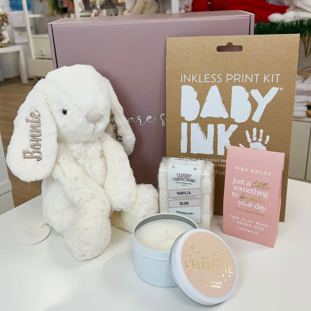 Mum & Bub Newborn Gift Set - Marshmallow Snuggle Bunny