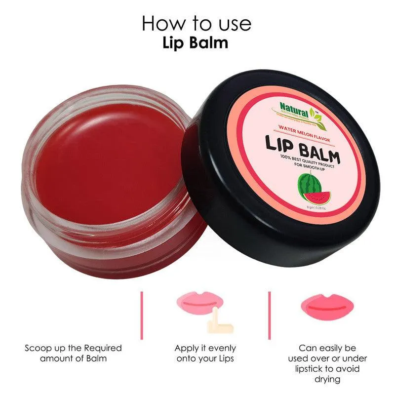 Natural Health and Herbal products Water-Melon-Kissed Red Tinted Lip Balm: Fruity Flavor with a Pop Color Moisture 12 Hrs Miniaturization, Long Lasting, Romantic, Kissable, Smooth Enriched, Care- 8g