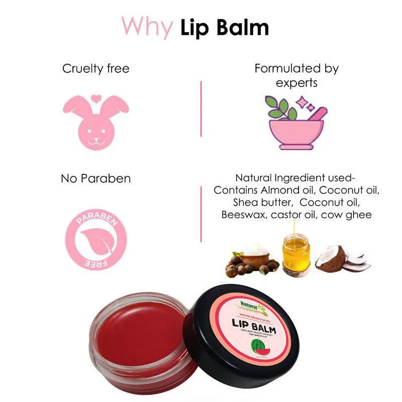 Natural Health and Herbal products Water-Melon-Kissed Red Tinted Lip Balm: Fruity Flavor with a Pop Color Moisture 12 Hrs Miniaturization, Long Lasting, Romantic, Kissable, Smooth Enriched, Care- 8g