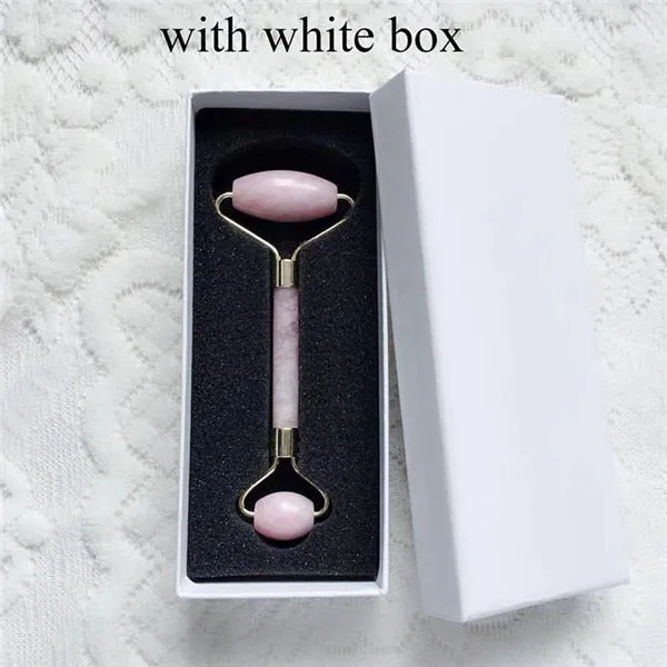 Natural Jade Rose Quartz Facial Massager