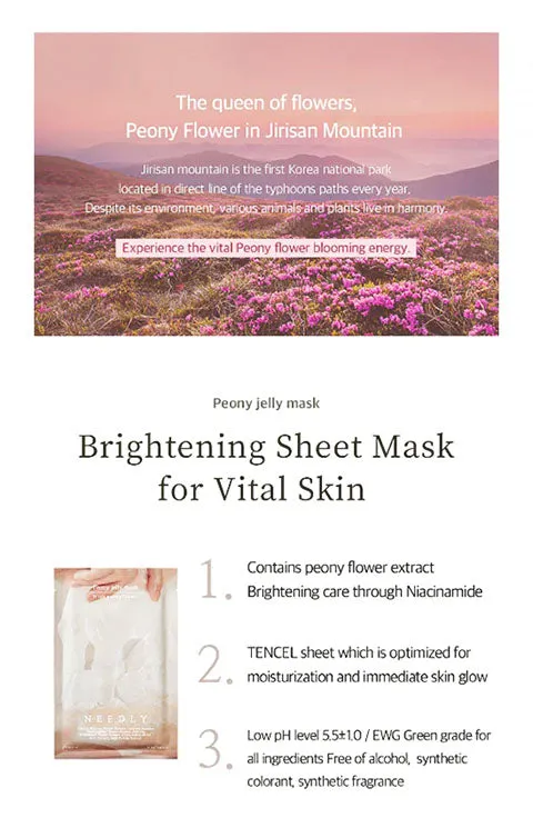 [NEEDLY] Peony Jelly Mask 1Sheet
