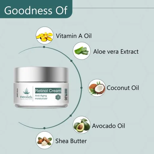 Neolith Retinol Advanced Moisture Cream for Face, Body, Hands | Wrinkle repair, Boost skin firmness, Enhances skin tone | 50 ML