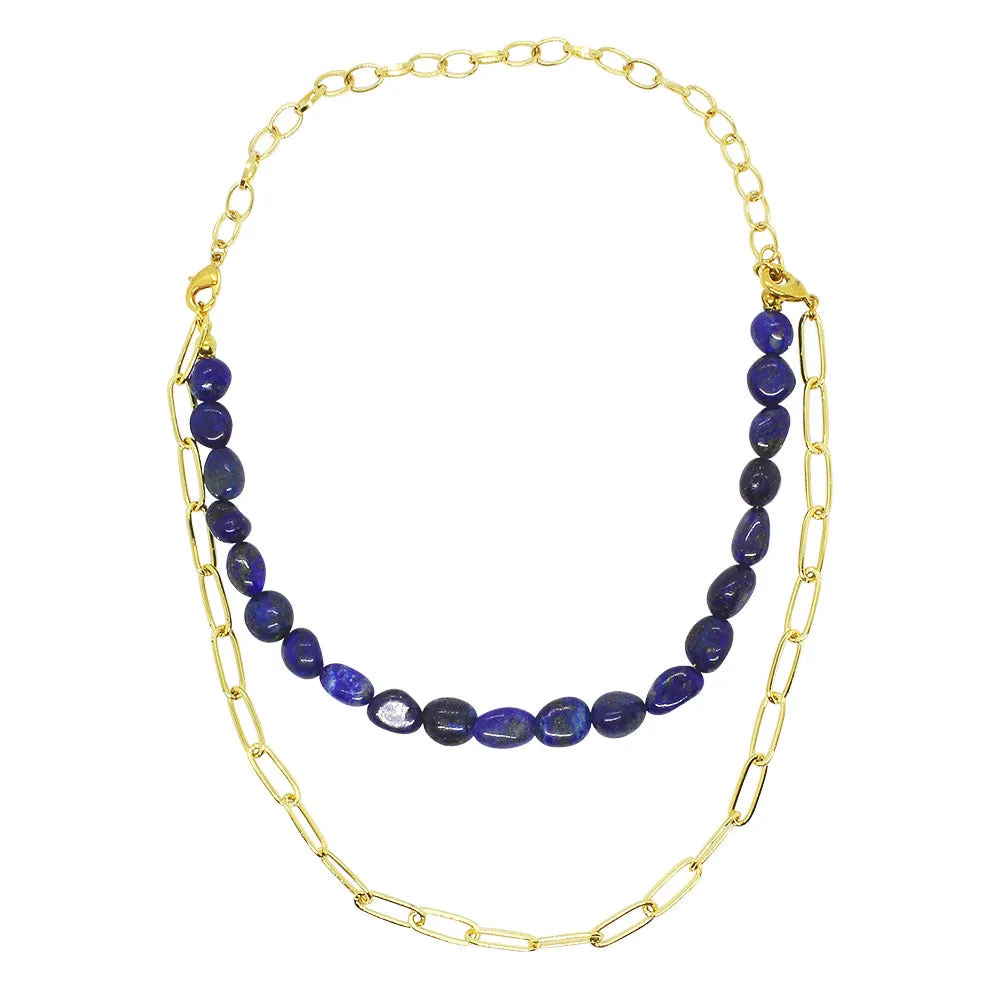 Neomi Stone & Chain Layering Necklace