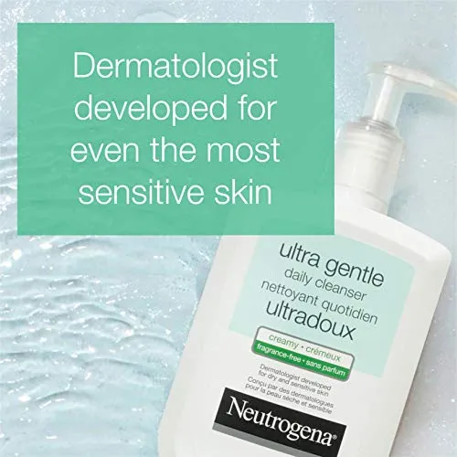 Neutrogena Ultra Gentle Daily Cleanser, Fragrance-Free- clear, 354 ml (Pack of 1)