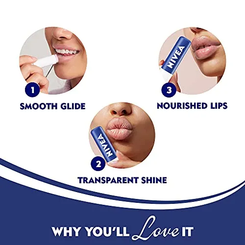 NIVEA Lip Balm, Original Care, 4.8g