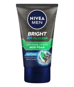Nivea Men Whitening Air Cool Mud Foam 100ml