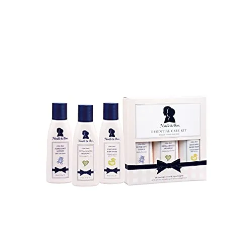 Noodle & Boo Essential Care Kit: Soothing Body Wash, Extra Gentle Shampoo and Super Soft Lotion, 2 Ounce Bottle Each
