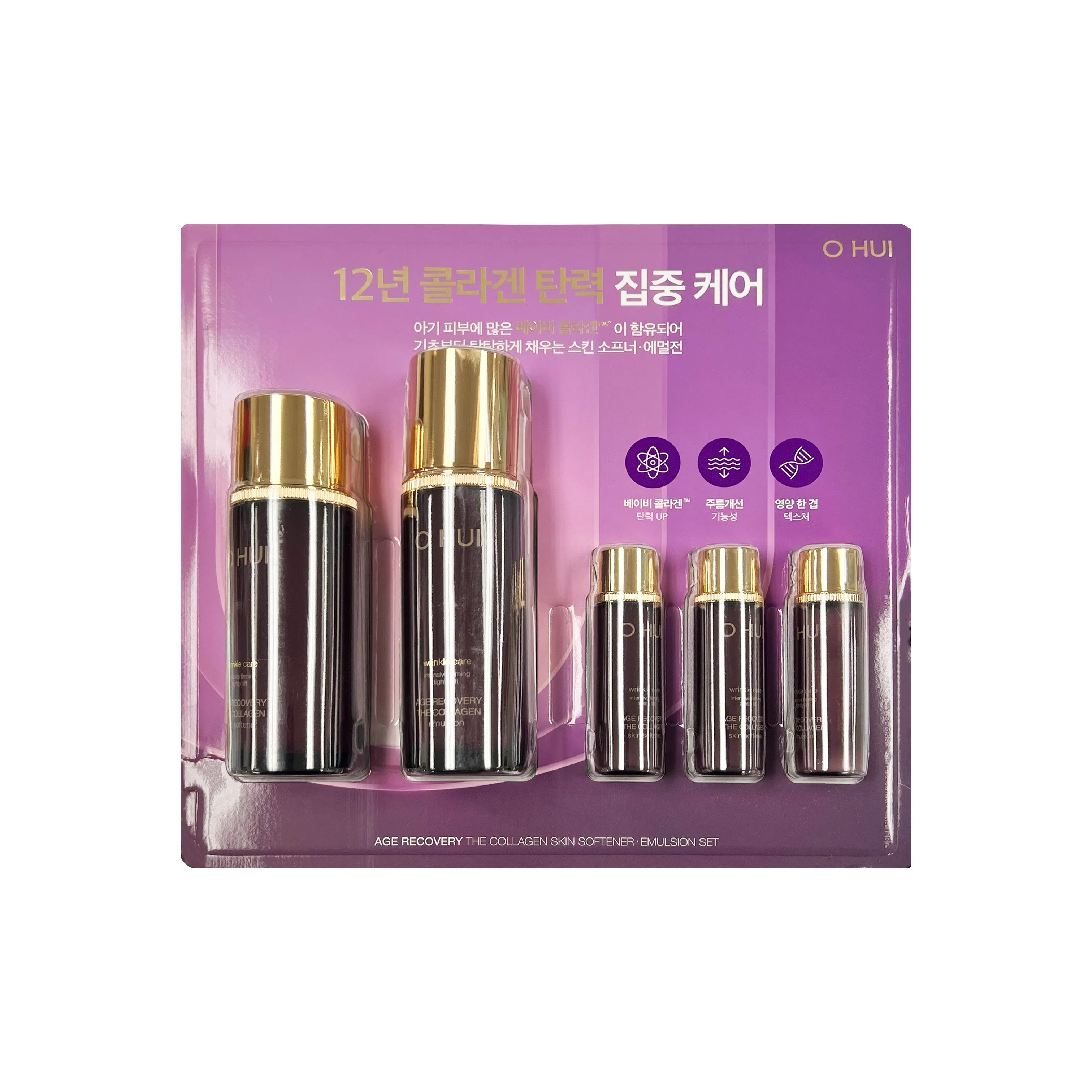 O HUI Age Recovery THE COLLAGEN Skin Softner 100ml X 2EA & Emulsion 100ml   20ml X 1EA Set 오휘 에이지 리커버리 더 콜라겐 스킨 소프너 100ml X 2EA & 에멀젼 세트 100ml   20ml X 1EA 세트