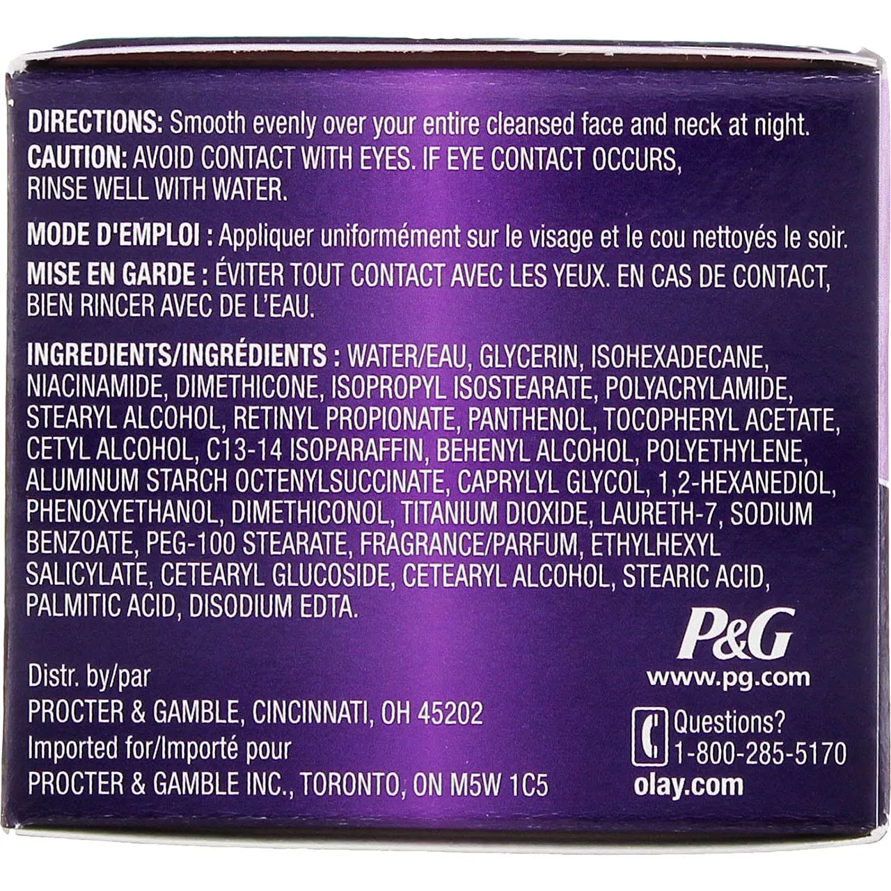 Olay Creme Du Nuit Replenishing Night Cream - Age Defying, Anti Wrinkle - 2.0 oz