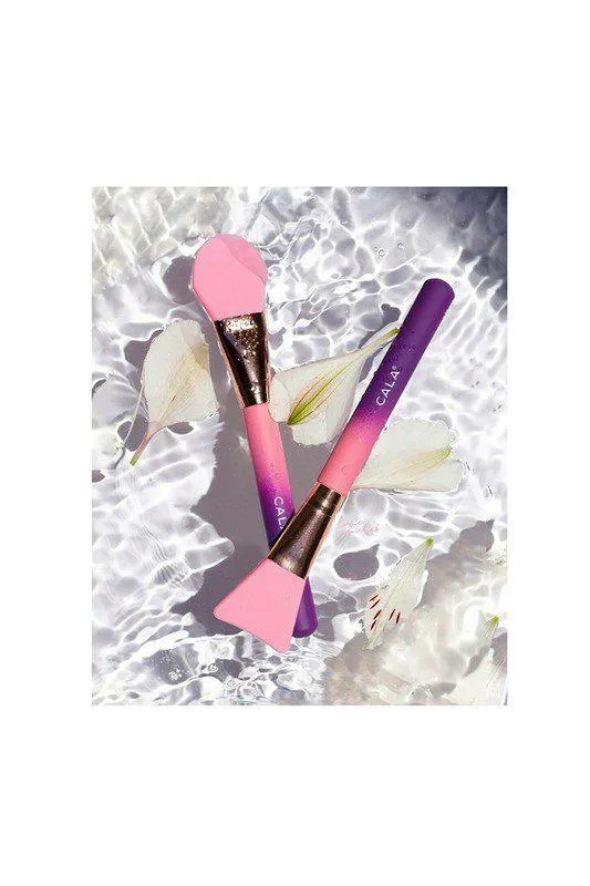 Pink 2pcs Silicone Facial Mask Brush.