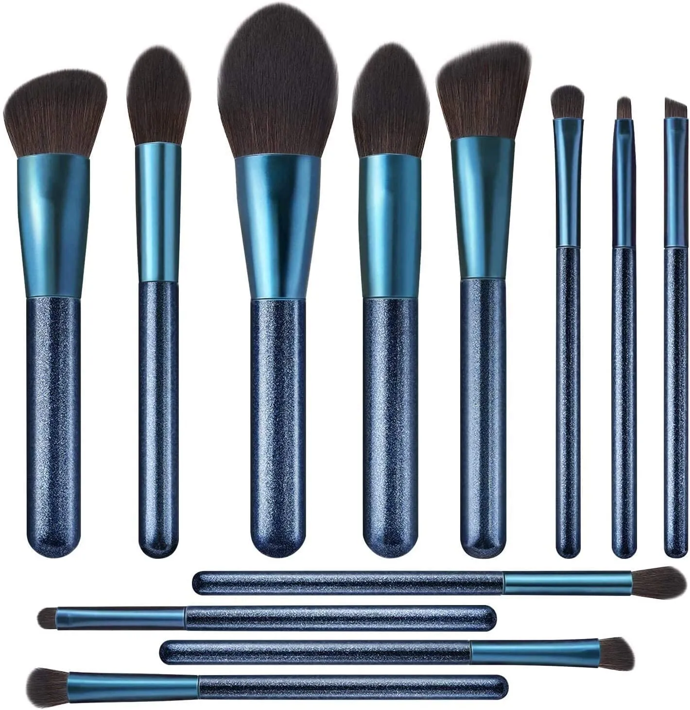 Portable 12pcs high Gloss Makeup Brush Foundation Concealer Eye Shadow Makeup Brush Set Ideal gift