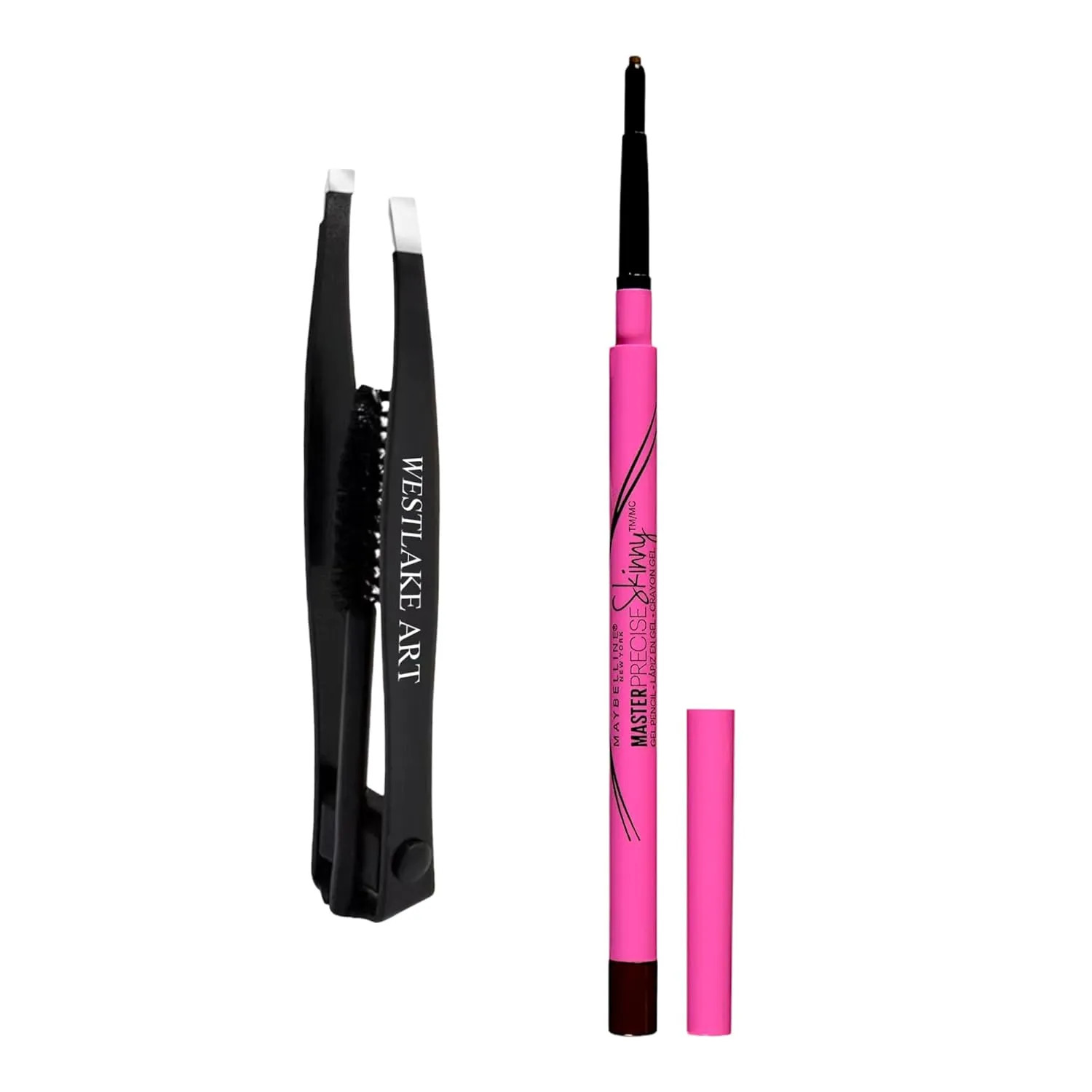 Precise Skinny Gel Eyeliner Pencil, Bundle With Eyebrow Tweezers, Satin Eyeliner, Brown Eyeliner Pencil, Smudge-Proof Eye Makeup,~[Pack Of 1]
