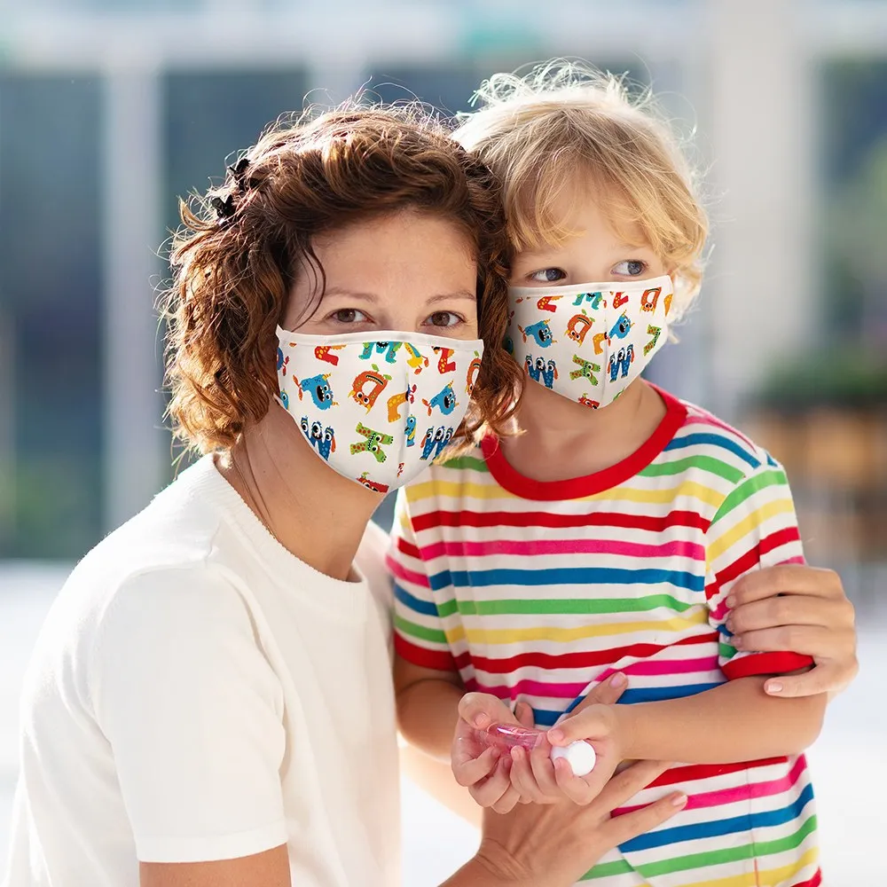 Protective Cloth Face Mask - Alphabet
