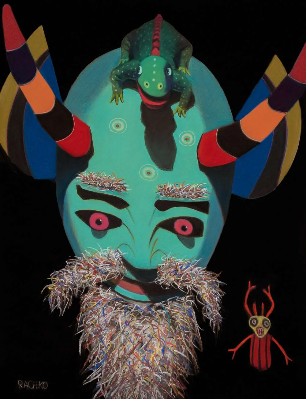 "THE MENTALIST - BOLIVIANOS" Soft Pastel on Sandpaper