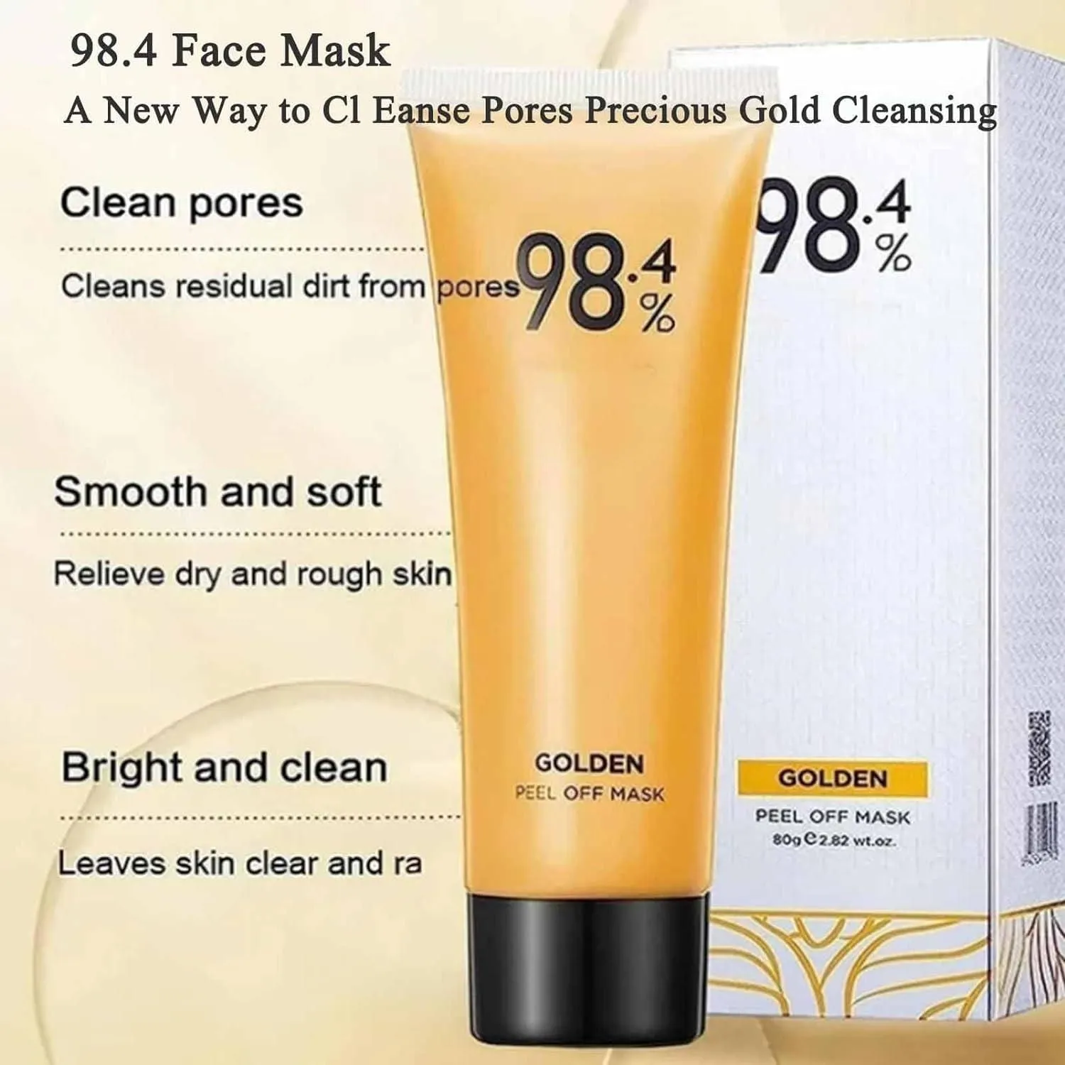 Radiant Gold Peel-Off Masks: 2-Pack, Skin Care