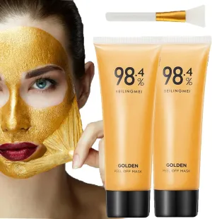 Radiant Gold Peel-Off Masks: 2-Pack, Skin Care