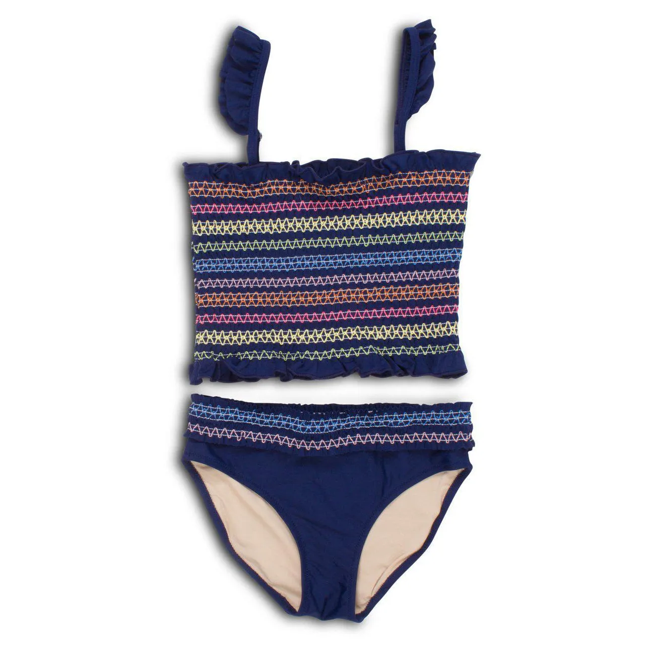 Rainbow Smocked Tankini Set