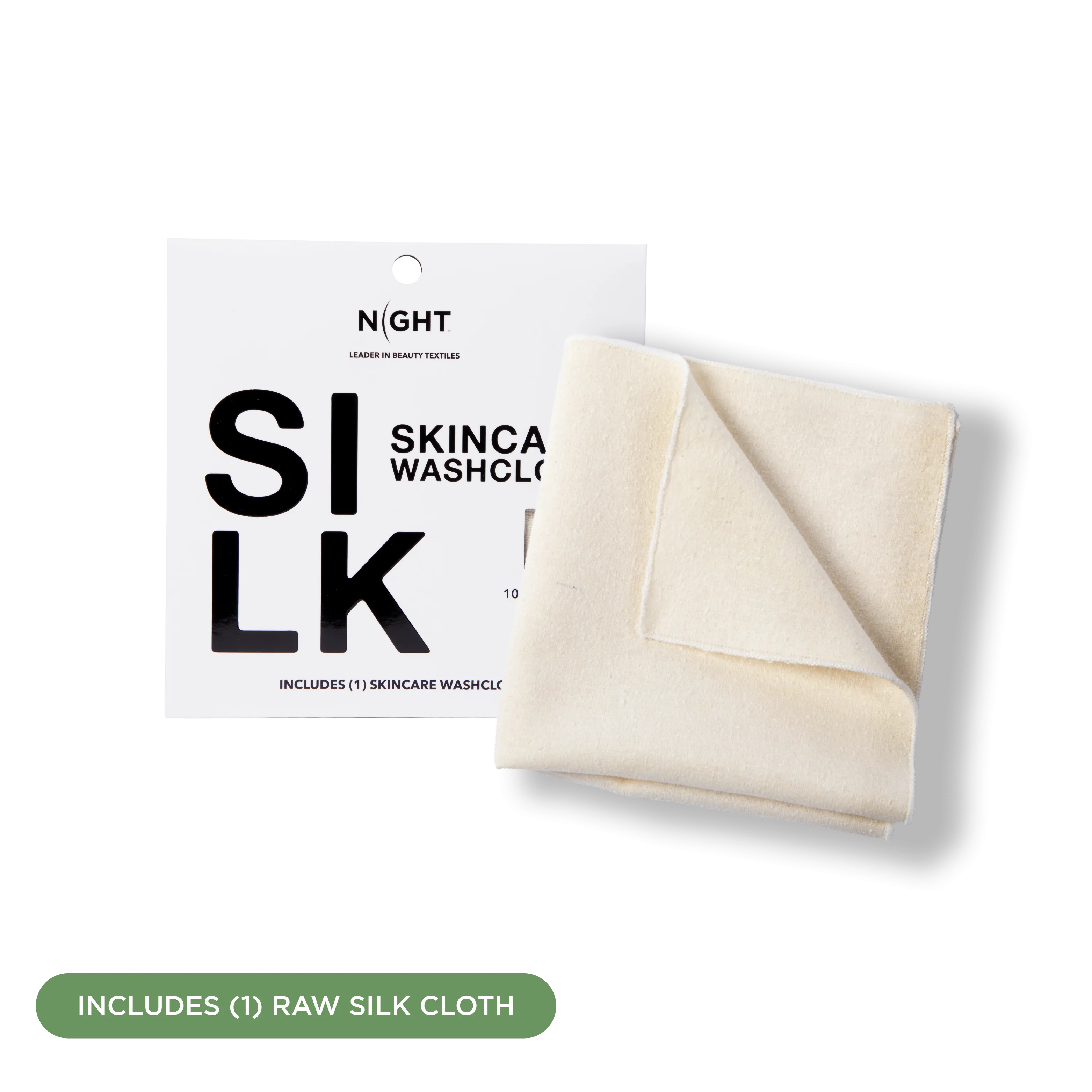 Raw Silk Skincare Washcloths - 1 Pack