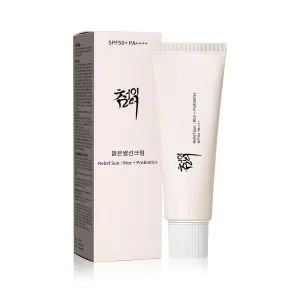 Relief Sun Organic Sunscreen SPF50    PA     Rice and Probiotics | Korean Skin Care Solution for All Skin Types | Nourishing Skin Protection and UV Defens