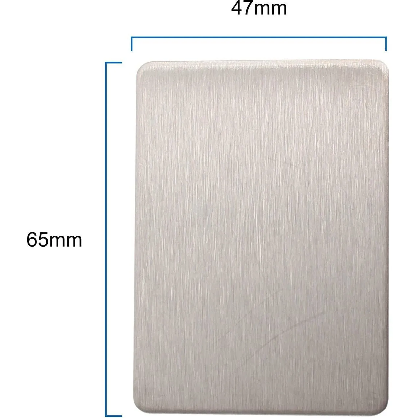 Repair Escutcheon - Blank - 65x47x1.2mm - Satin Stainless