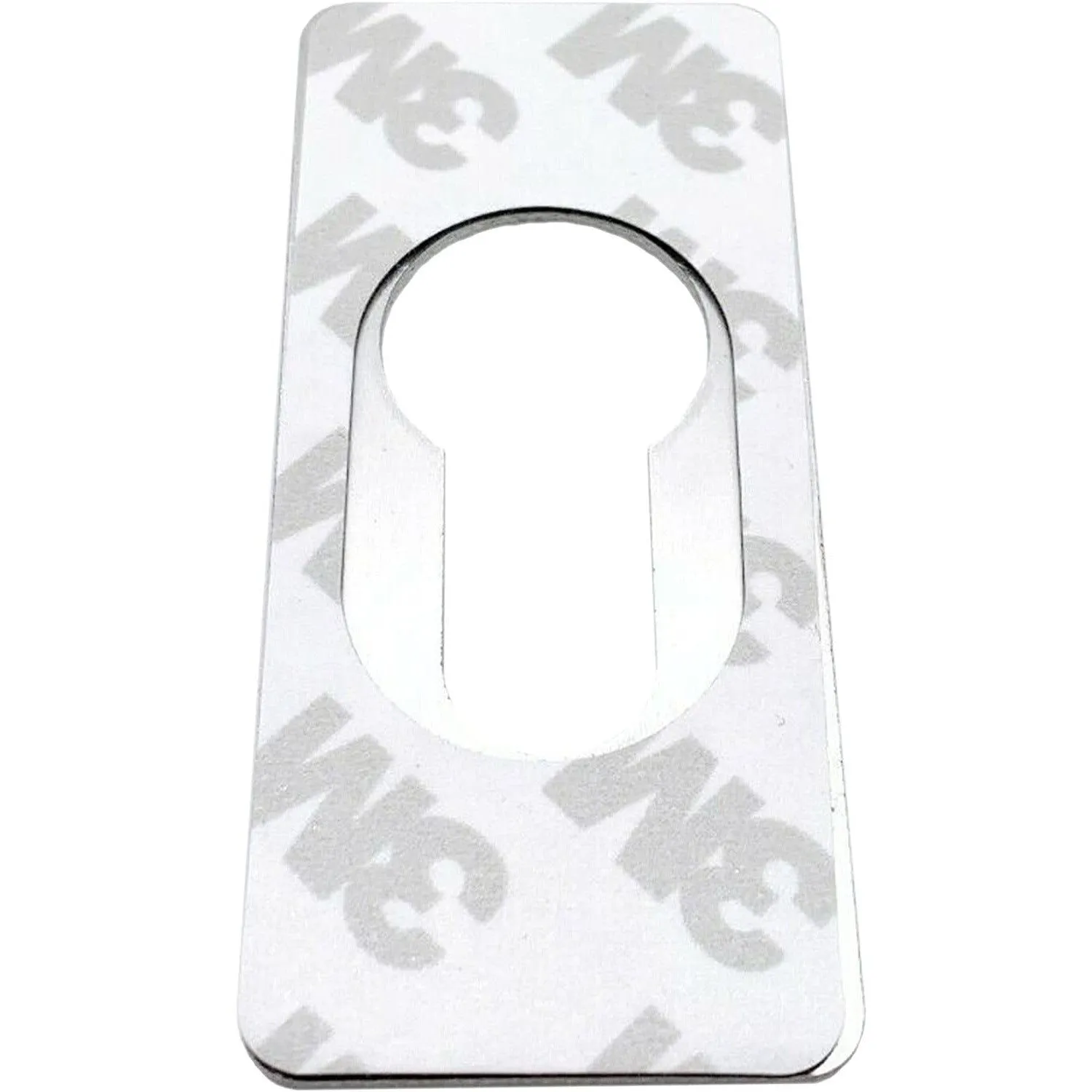 Repair Escutcheon Key Hole Cover Plate Euro Profile Self Adhesive Fix - Polished Stainless Steel - 28mm